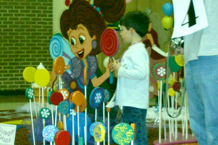 Little Boy Playing Candy Land